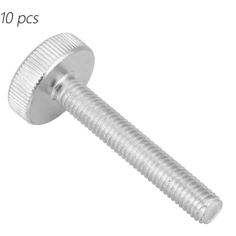 Viti a Testa zigrinata zigrinata a Testa Piatta M3 M4 M5 M6 M8 M10 GB835 Acciaio al Carbonio zincato a Mano stringere Viti di Regolazione bulloni (Color : 16mm, Size : M10(1pcs