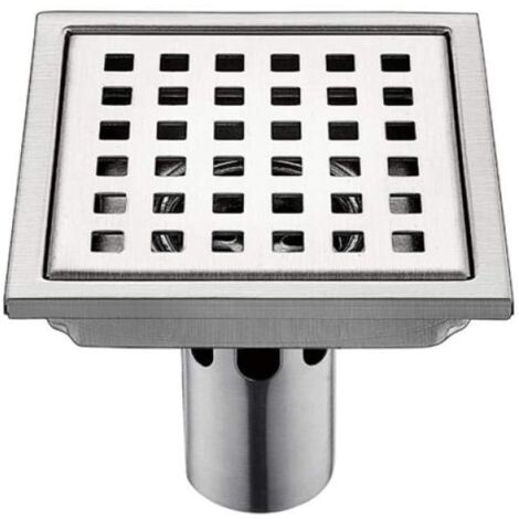 Scarico A Pavimento INOX 1 Pz Scarico In Acciaio Inossidabile 15Cm 15Cm Filtro Quadrato Deodorante Anti-Perdita D'acqua Di Ritorno 15Cmb