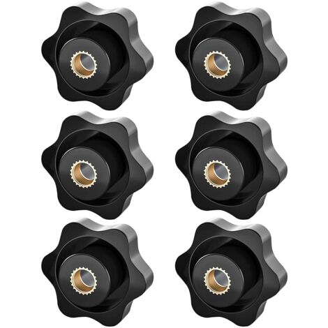 Ahlsen Perilla de apriete M8 Tuerca de estrella Perilla de apriete de rosca moleteada Tuerca de apriete M8 Perilla de tuerca de apriete con cabeza de estrella para muebles mecánicos Equipo electrónico