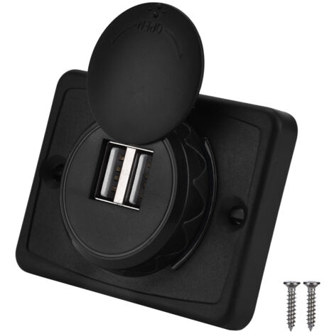 Jeffergarden 3.1A voiture double noir ABS USB Port chargeur prise de courant 12V LED étanche