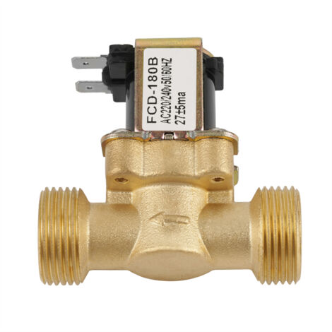 Jeffergarden Electrovanne, Entrée d'Eau Bidirectionnelle G3/4 N/C Électrovanne Électronique Fermée Normale CA 220V 240V FCD-180B