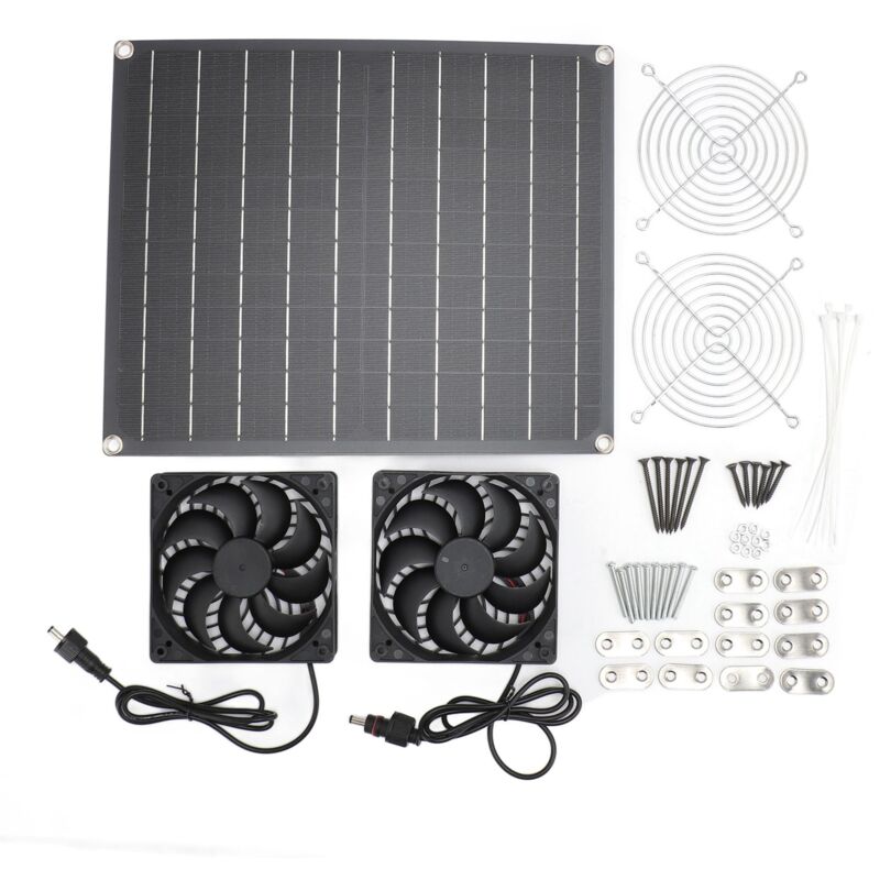 Honseadek Sistema Di Ventilazione A Pannello Solare Da 10 W, Estrattore D'aria Rotondo, Alloggiamento Motore 12 V CC, Diametro 15,2 Cm, Per Camper, Barca, Mansarda (arancione