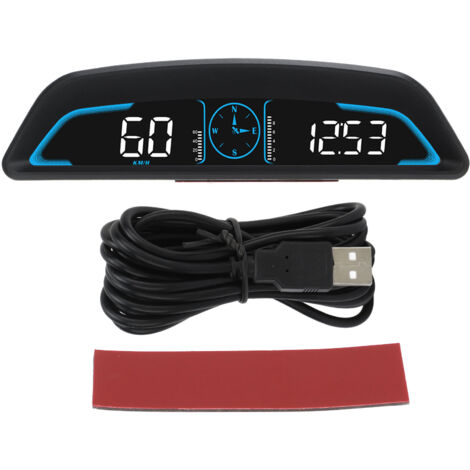 Jeffergarden Tachimetro GPS digitale con display HUD universale per auto con allarme di velocità, regolazione automatica della luminosità per il veicolo