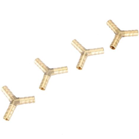 Connettore A 3 Vie Con Valvola A Sfera In Ottone A Y - Per Tubo Flessibile Da 10 Mm, Adatto Per Carburante, Gas, Acqua E Olio