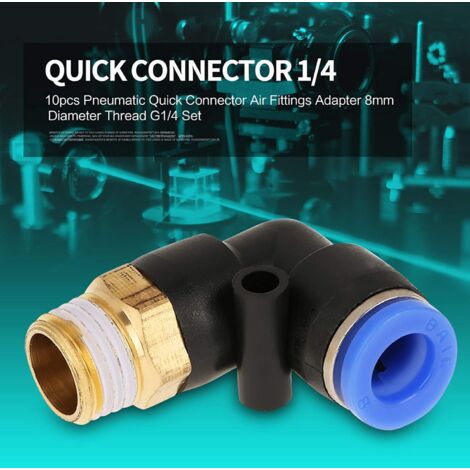 Kit di accoppiatori e tappi per aria compressa NPT da 1/4 di pollice, 4