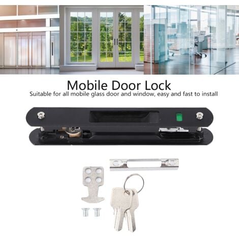 Jeffergarden Serratura a gancio per porta scorrevole e finestra Moderna chiusura mobile singola a doppia faccia per la casa