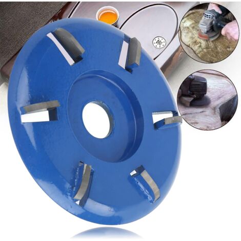 Jeffergarden Disco per intaglio del legno Fresa in acciaio a 6 denti Utensile per la lavorazione del legno Accessori per smerigliatrice angolare Lama ad arco