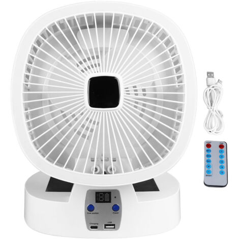 Ventilatore Oscillante Ricaricabile A Energia Solare - 6 Pieghevole, 3 Velocit&agrave;, Per Casa E Esterno