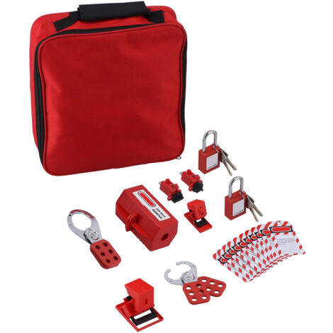 Produktbild von Leistungsschalter-Sperrvorrichtung – 10er-Pack, Universell Für 1-, 2- Und 3-polige Schalter, Nylon & Messing – Für Industrie & Sicherheit