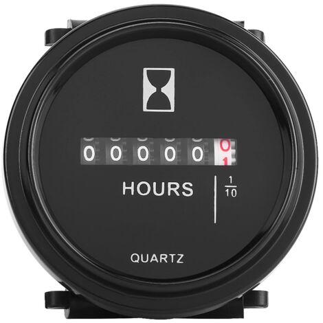 Produktbild von Mechanischer Betriebsstundenzähler 220-240 V – Einbau-Modell Mit Anzeige, 0-99999,99 H – Ideal Für Generatoren & Kompressoren