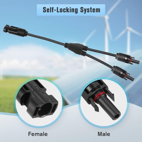 Solarkabel Y Verteiler 1 Paar Y Stecker Solar Solarpanel Kabel Male Female MMF und FFM Connector Photovoltaik Steckverbinder