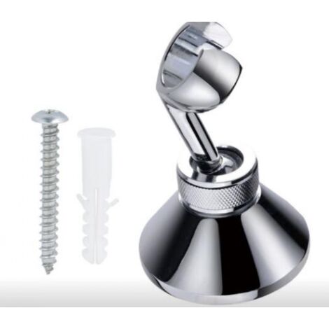Duschhalterung Ohne Bohren, Kleber Winkel Verstellbar Brausehalter, Wand Montierte Handbrause Halterung, Duschkopfhalterung Ohne Bohren, Duschkopf Halterung für die wand Bad (1Pcs, Chrom)