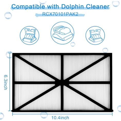 Deawater RCX70101 - Juego de 4 cartuchos de filtro para limpiadores de piscinas Hayward Robotic AquaVac, TigerShark y SharkVac