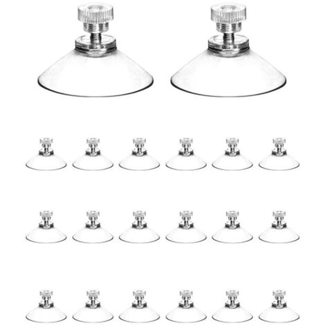 Produktbild von 8x Saugnapf Mit Gewinde & Rändelmutter – 32 Mm, Transparent – Für Fenster, Auto & Parkscheiben – Ohne Bohren