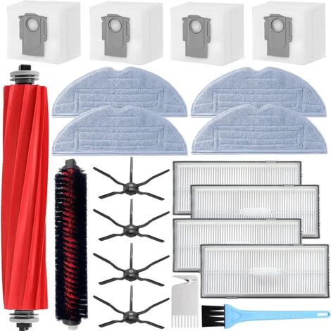 Zubehör für Roborock S7 MaxV Ultra, Ersatzteile für Roborock S7 Pro Ultra, 1 Hauptbürste, 1 Selbstreinigende Bürste, 4 Wischtücher, 4 Filter, 4 Seitenbürsten, 4 Staubbeutel Staubsaugerbeutel (1/5)