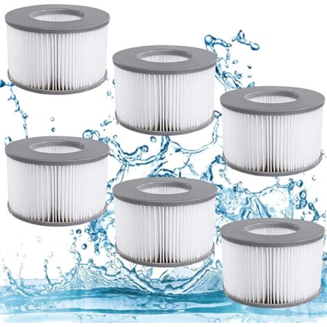 Filter VI voor zwembad, 6 stuks filterpatronen VI voor Bestway Miami, Monaco Lay-Z-Spa, Vegas