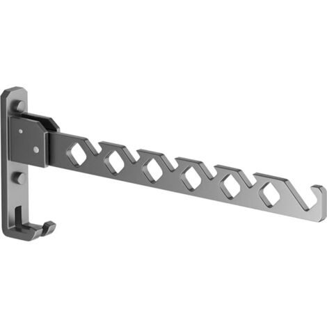 Wandkleiderhaken Klappbar – 180° Drehbar für Waschküche, Badezimmer & Balkon (Schwarz)