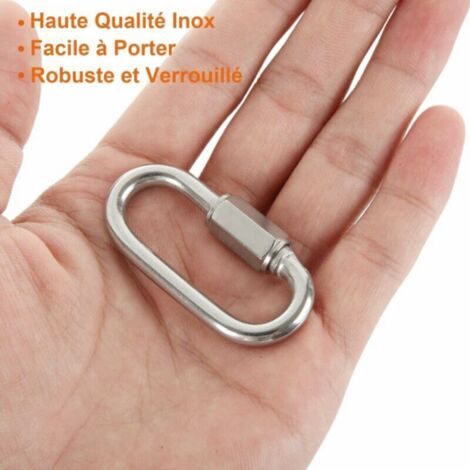 15x Schraubkarabiner M5 – Verzinkter Stahl, 5 Cm, Produktbild-Vorschau 4