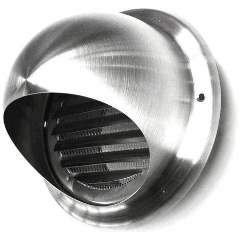 Lüftungshaube Aussenwandhaube Kugellufthaube Edelstahl matt gebürstet Zuluft Abluft 160mm