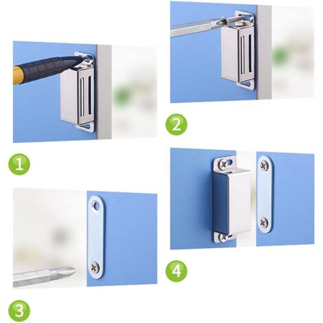 6-Pack Stainless Steel Magnetic Cabinet Catches – 10kg/20lb Hold For Doors & Drawers