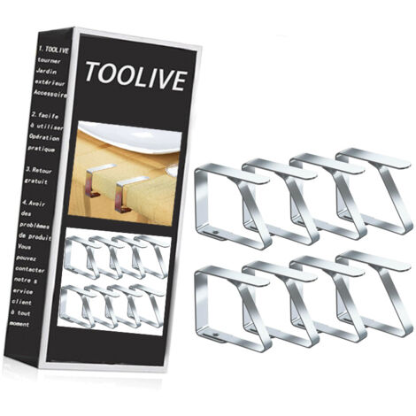 8-Pack Heavy-Duty Stainless Steel Tablecloth Clips – Secure Your Tablecloth For BBQs, Parties & Outdoor Dining