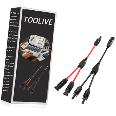 Y Branch Parallel Connector MMF and FFM Solar Branch Adapter 1 Pair Y Photovoltaic Connector Solar Panel Cables Distributor Socket
