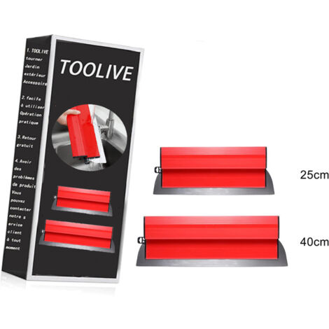 2pcs Coating Knife Smooth, Skimming Blade Coat Wall Finishing Smoothing Spatula for Decoration Pipe Smoothing 40 Cm+25 CM Skimming Ergonomic Wear-Resistant for Decorating