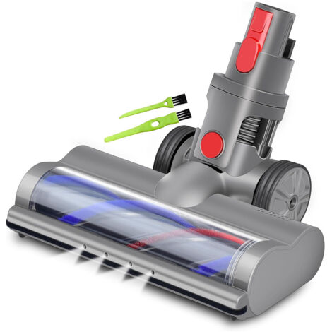 Turbo electric motorized rotating brush compatible for Dyson V7 V8 V10 V11 V15 with hard bristle roller for parquet with automatic LED light (1/5)