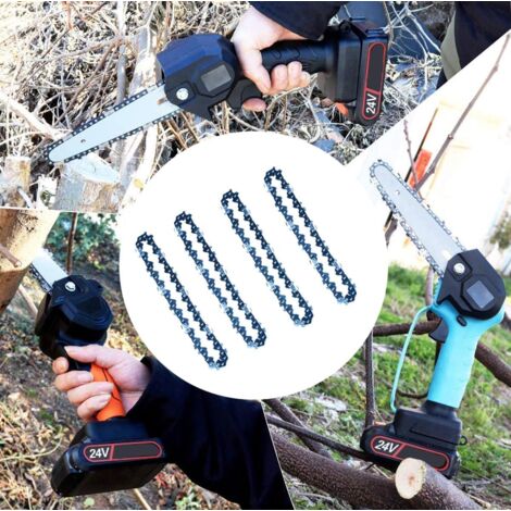 1 Piece Chainsaw Chain 6 Inch, Cordless Chainsaw Spare Parts, Electric Chainsaw Chain for Mini Handheld Cordless Chainsaw 6 Inch, Universal Chains