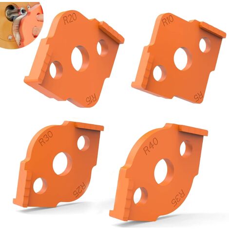 HXLPAY Radius Jig Router Templates Corner Radius Routing Templates, ABS+CNC High Hardness Processing Glue, Routing Rounded Corners Bit Templates, R5