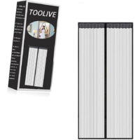 Magnetic Screen Door, Mesh Curtain, Magnetic Top-to-Bottom Seal Snaps Shuts Automatically, Keep Fresh Air in (80x210 CM,Black)