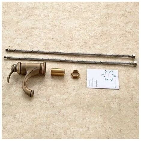Grifo de baño antiguo retro Ulisem, grifo mezclador de lavabo europeo para baño con agua caliente y fría, acabado en bronce, jarras vintage, rociador, dibujo, barra de balcón, inodoro, grifo de agua p