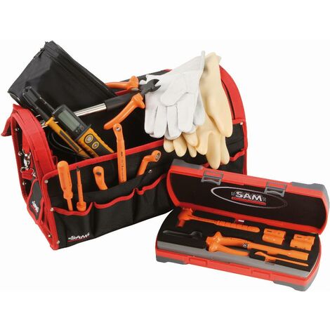 Caisse textile 30L avec 11 outils isolés 1000V SAM - CP-11 (1/2)