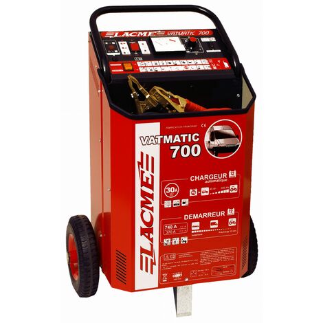 Lacme – Chargeur démarreur de batterie 12V 30A – Démarrage 700A – Compatible batteries 40 à 500Ah – 512400 (1/3)