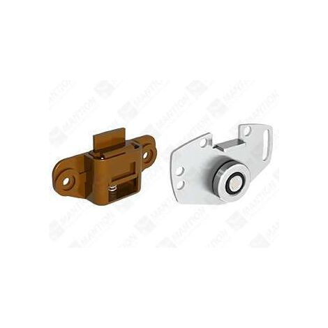 Mantion – Garniture de porte coulissante en applique 25 kg – Galet à billes – Inclus 2 montures et vis – PICO26 - PICO 26 EN