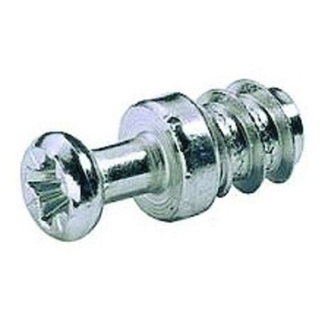 Hettich – Goujon vissé acier zingué 5 mm – Pour ferrures excentriques VB 35, 36, 135 – Montage facile avec chevilles Hettinject
