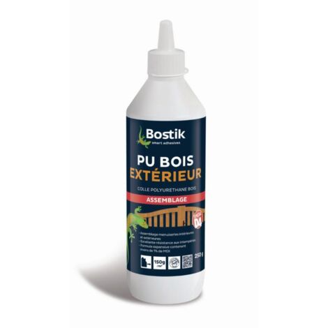 Bostik – Colle à bois PU extérieur pour assemblage bois dur et exotique – Prise rapide – 250g – 30610791