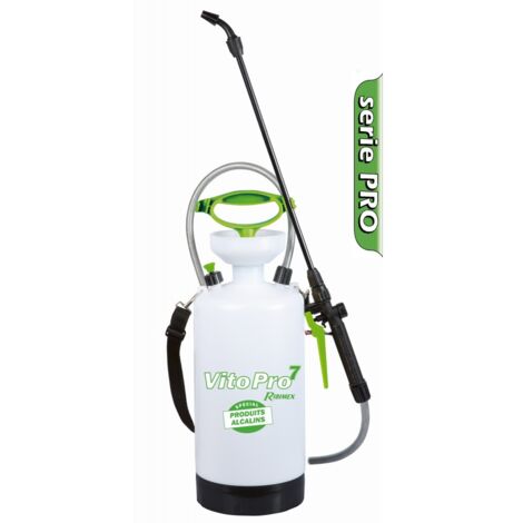 Ribimex – Pulvérisateur à pression préalable pour produits alcalins – Capacité 7 L – Tuyau 1,20 m – Buse réglable – PRP070PEPDM (1/6)