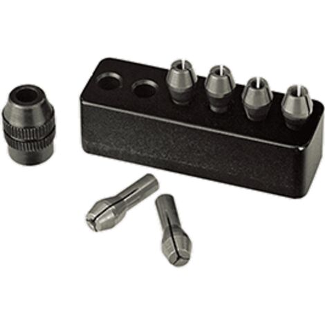 Proxxon – Jeu de pinces de serrage en acier trempé pour outils MICROMOT – 6 tailles Ø 1 à 3,2 mm – Précision élevée – 28940