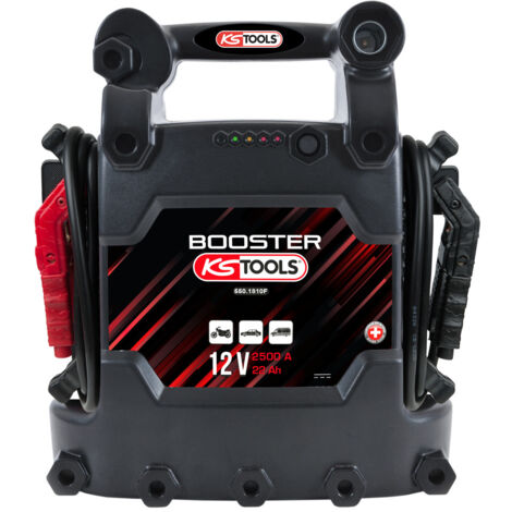 KS Tools - Booster à batterie - booster batterie voiture 2500 A - batterie 12 V - accessoire voiture - 550.1810F