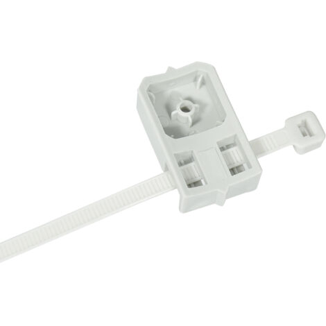 Embase clouable grise avec collier serrage latéral TBBL pré-monté - Boite de 200 - CELO - 9TBBL