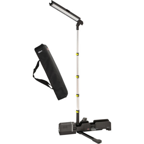 Brennenstuhl – Projecteur portatif LED 7700lm 60W – Alimentation 18V – 4 modes d'éclairage – IP54 pour chantiers humides