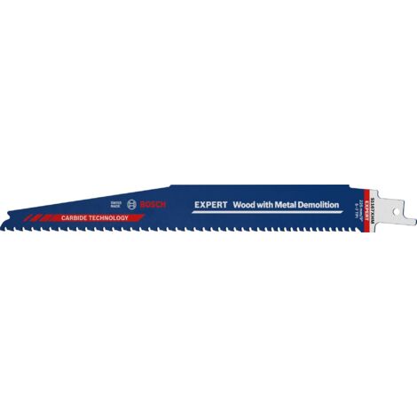 10 Lames de scie sabre Expert Carbure Démolition bois et métal S 1167 XHM - 225 mm - BOSCH - 2608900400 (1/5)