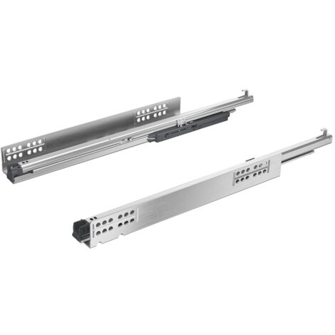Hettich – Coulisse pour tiroir à sortie totale 270 mm – Charge 30 kg – Système Silent pour Push to Open – Réglage de hauteur sans outil