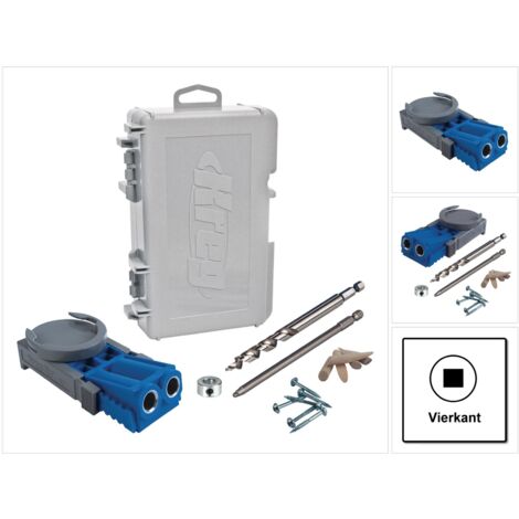 Kreg – Gabarit de perçage R3 pour joints de trous de poche – 2 guides de perçage 9mm – Matériaux de 12 à 38mm d'épaisseur – Angle de forage optimisé