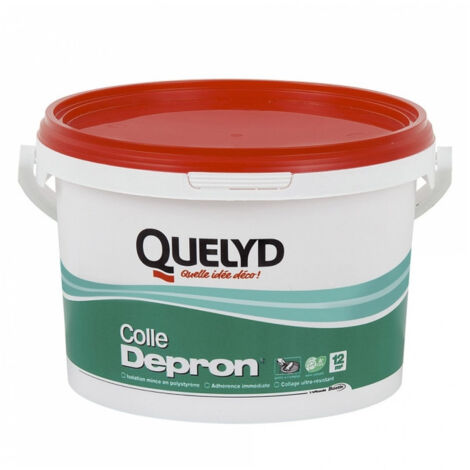 Colle multi-usage pour isolants thermiques Depron 3kg – Encollage rapide au rouleau – Résistance mécanique élevée – COV A+ – Quelyd