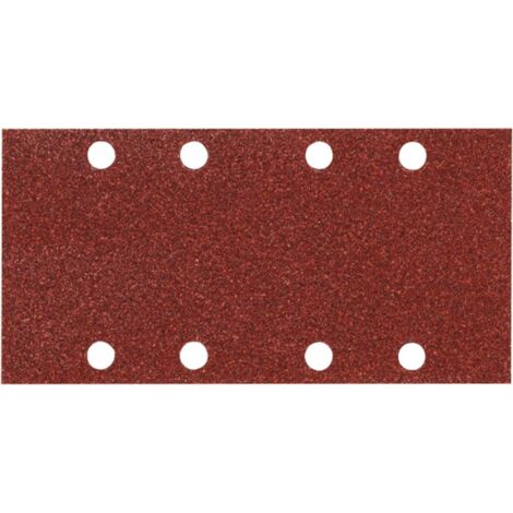Makita – Feuilles abrasives rectangulaires 93x230 mm G80 – 10 unités – 4 + 4 trous – Pour ponçage bois dur – P31859