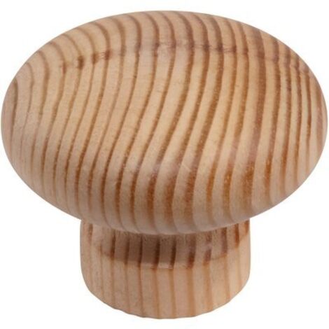 Bouton de meuble contemporain en pin brut - Ø 30 mm - hauteur 25 mm - 7230