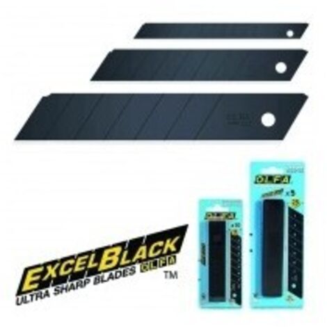 Etui de 10 lames de cutter sécables LBB-10B Excel Black 18 mm - CARPENTRAS SIGN - OL11659