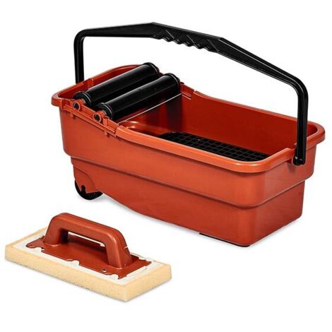 Raimondi – Bac de lavage Smart 10 litres – Kit de 8 bacs – Plastique résistant – Rouleaux inclinés 15° pour éviter projections – 15301 (1/4)